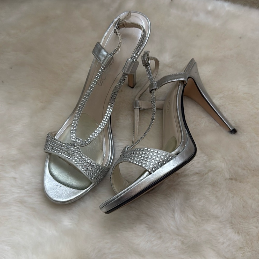 Women’s Caparros High Heels  Silver Sandals Size  9/39